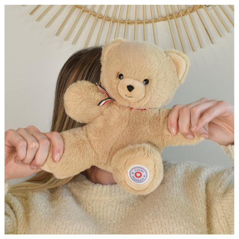 Ours en peluche articulé brun petit modèle, peluche fabriquée en France