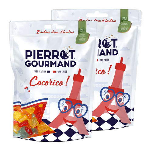 Sachet de bonbons Cocorico, confiserie fabriquée en Corrèze
