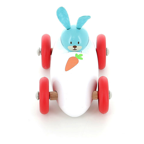 Voiture en bois Boizoos Raoul le lapin - Vilac, fabriqué en France