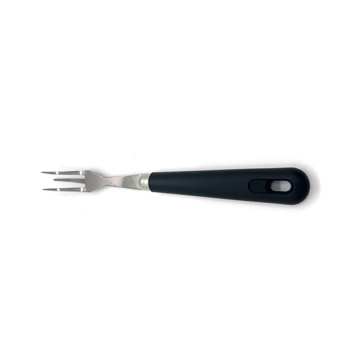 Fourchette à pomme de terre à manche noir, acier inoxydable, Roger Orfèvre