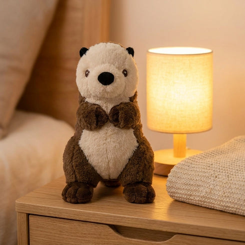 Peluche Bouillotte Loutre - L'Artisan du Bien-Être, en situation cosy