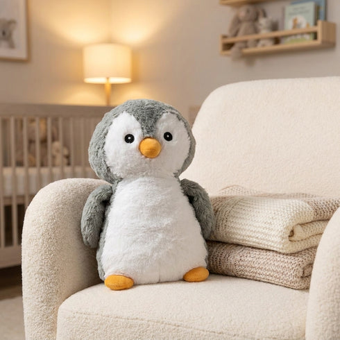 Peluche Bouillotte Pingouin - L'Artisan du Bien-Être, en situation cosy
