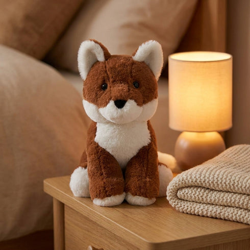 Peluche Bouillotte Renard - L'Artisan du Bien-Être, en situation cosy