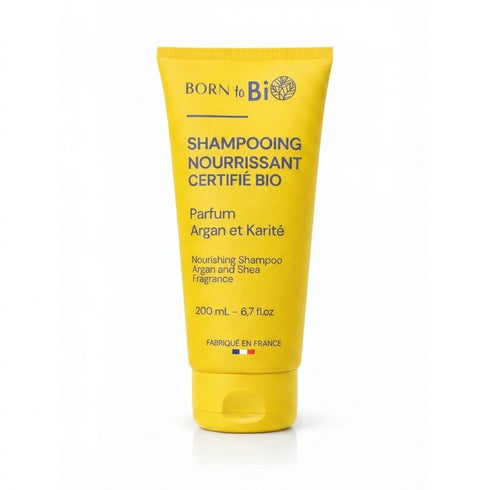 Shampooing bio nourrissant argan et karité Born to Bio, tube de 200 ml