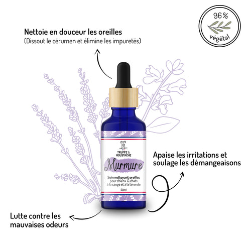 Soin Nettoyant Oreilles Chien & Chat – Murmure – Truffe & Moustache - J'achète français - Truffe & Moustache