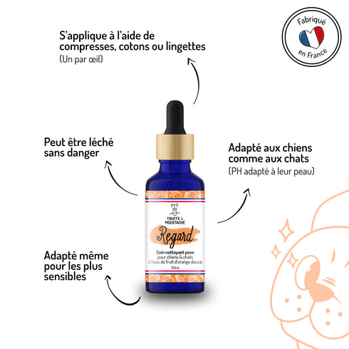 Soin Nettoyant Yeux Chien & Chat – Regard – Truffe & Moustache - J'achète français - Truffe & Moustache