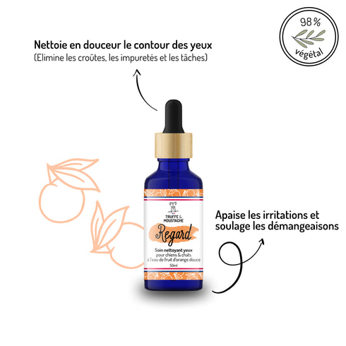 Soin Nettoyant Yeux Chien & Chat – Regard – Truffe & Moustache - J'achète français - Truffe & Moustache