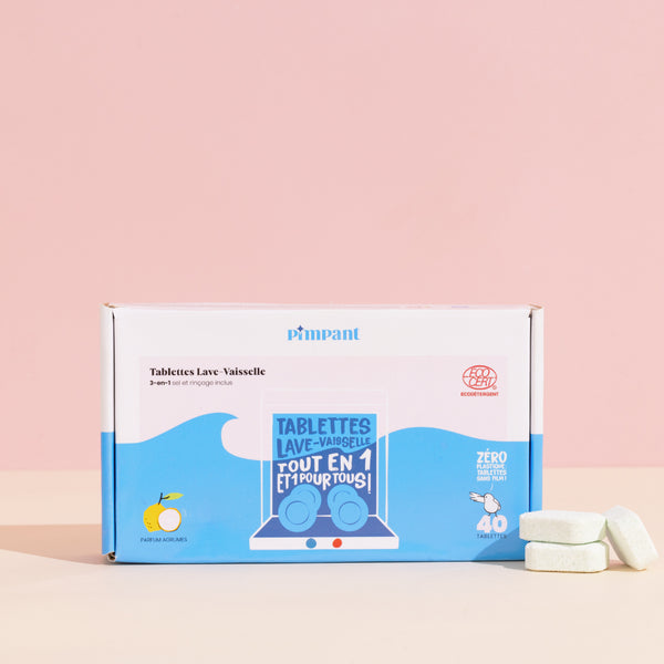 Tablettes Lave-Vaisselle Sans Film (x40) – Pimpant (Certifiées ECOCERT) - J'achète français - PIMPANT