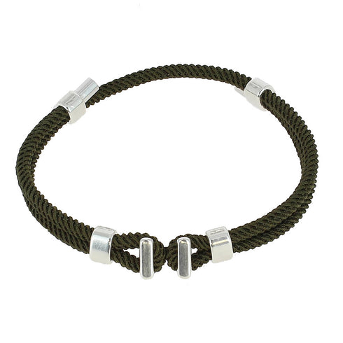 Bracelet Taquet argenté - Kaki - Bijoy