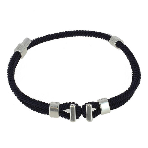 Bracelet Taquet argenté - Marine - Bijoy