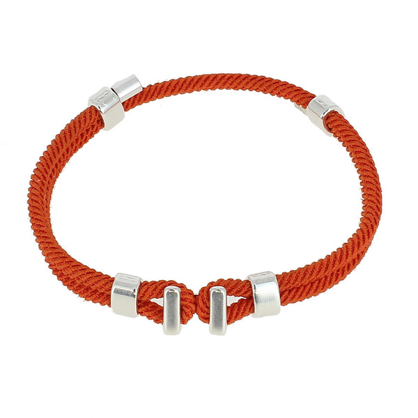 Bracelet Taquet argenté - Orange - Bijoy
