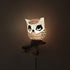 Veilleuse hibou Fuku en papier Moki Moki, allumée