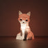 Veilleuse renard Shiro en papier Moki Moki, allumée