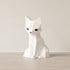 Veilleuse renard Shiro en papier Moki Moki, éteinte, papier blanc
