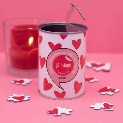 Puzzle surprise “Je t’aime” · Déclaration en boîte de conserve - J'achète français