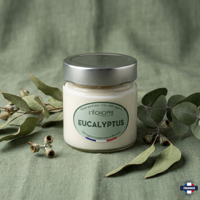 Bougie parfumée Eucalyptus - Cire 100% végétale