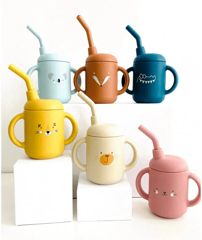 Verre paille silicone bébé